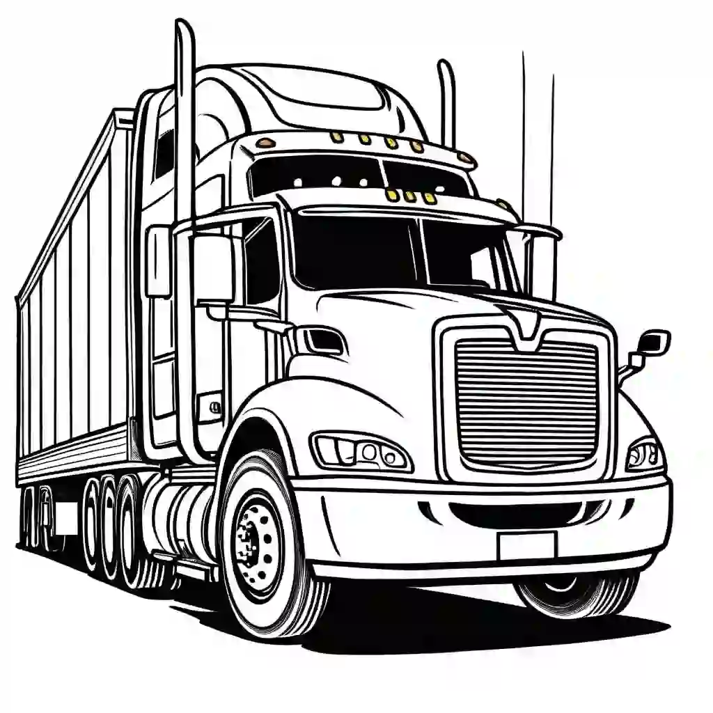 Truck Driver coloring pages